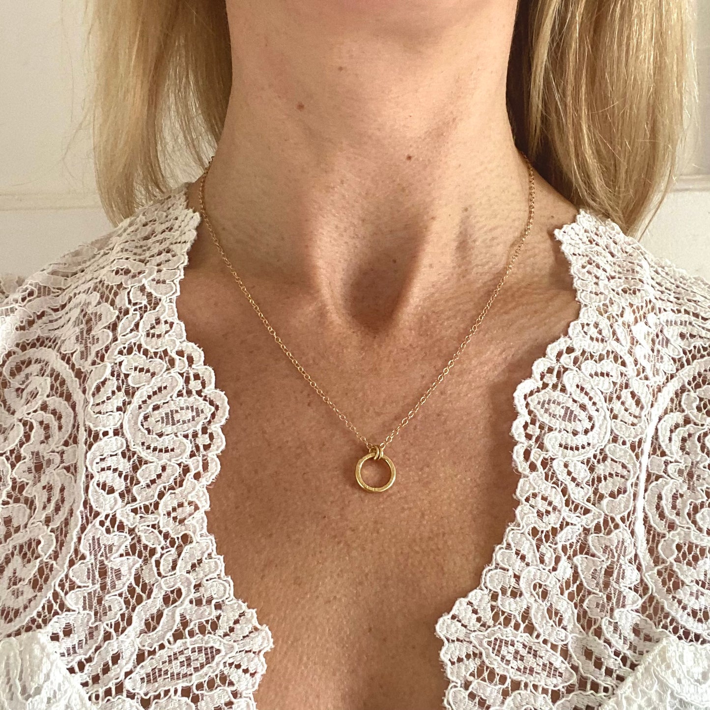 Gold Vermeil Halo Pendant