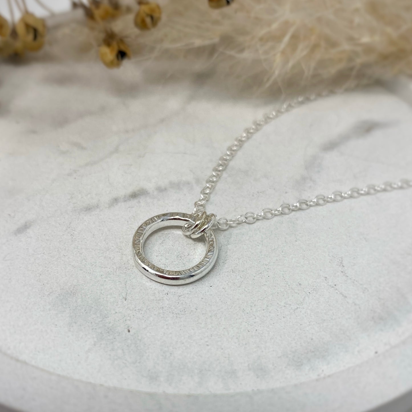 Halo Pendant - Hammered