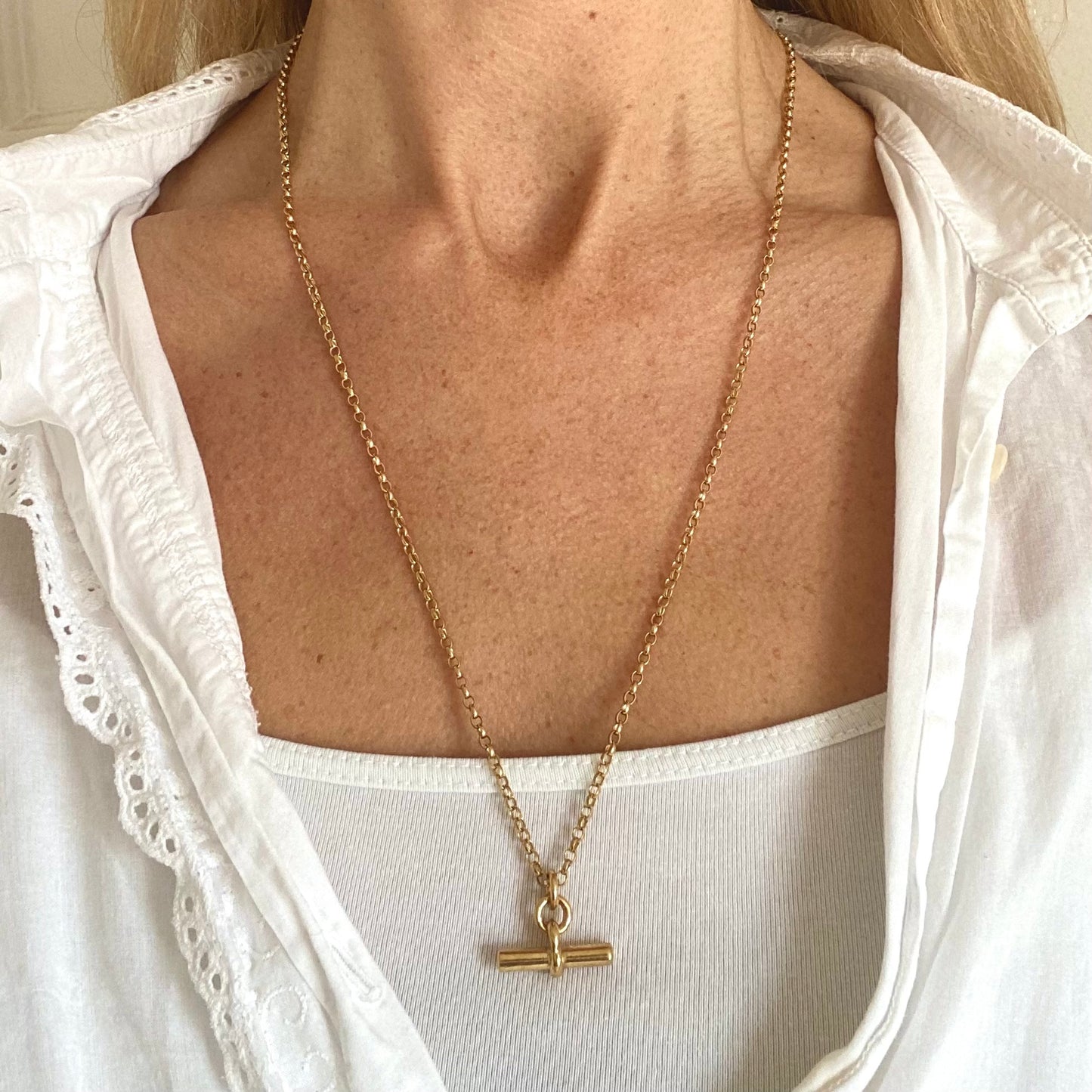 Gold Vermeil - T Bar Pendant