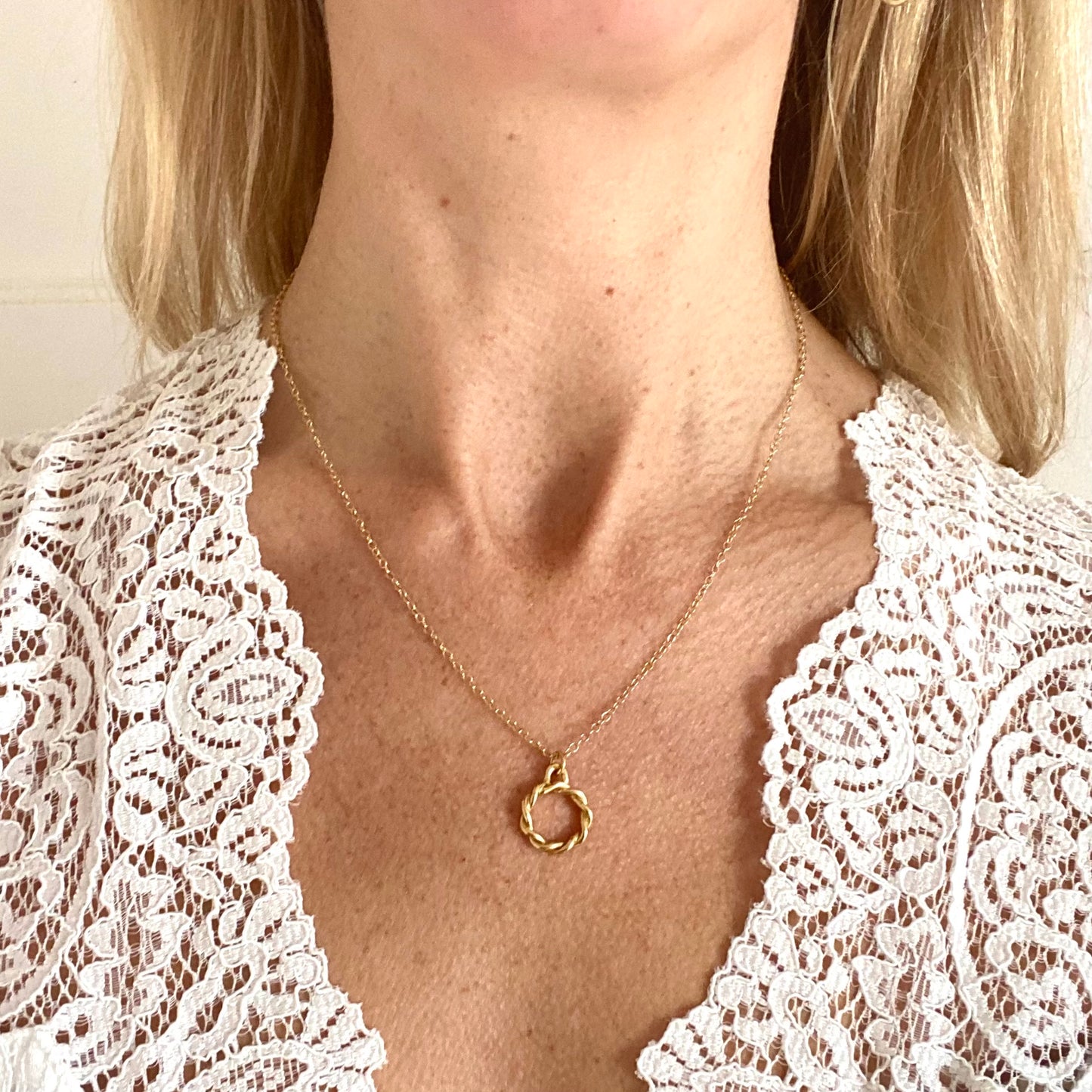 Gold Vermeil Rope Twist Pendant