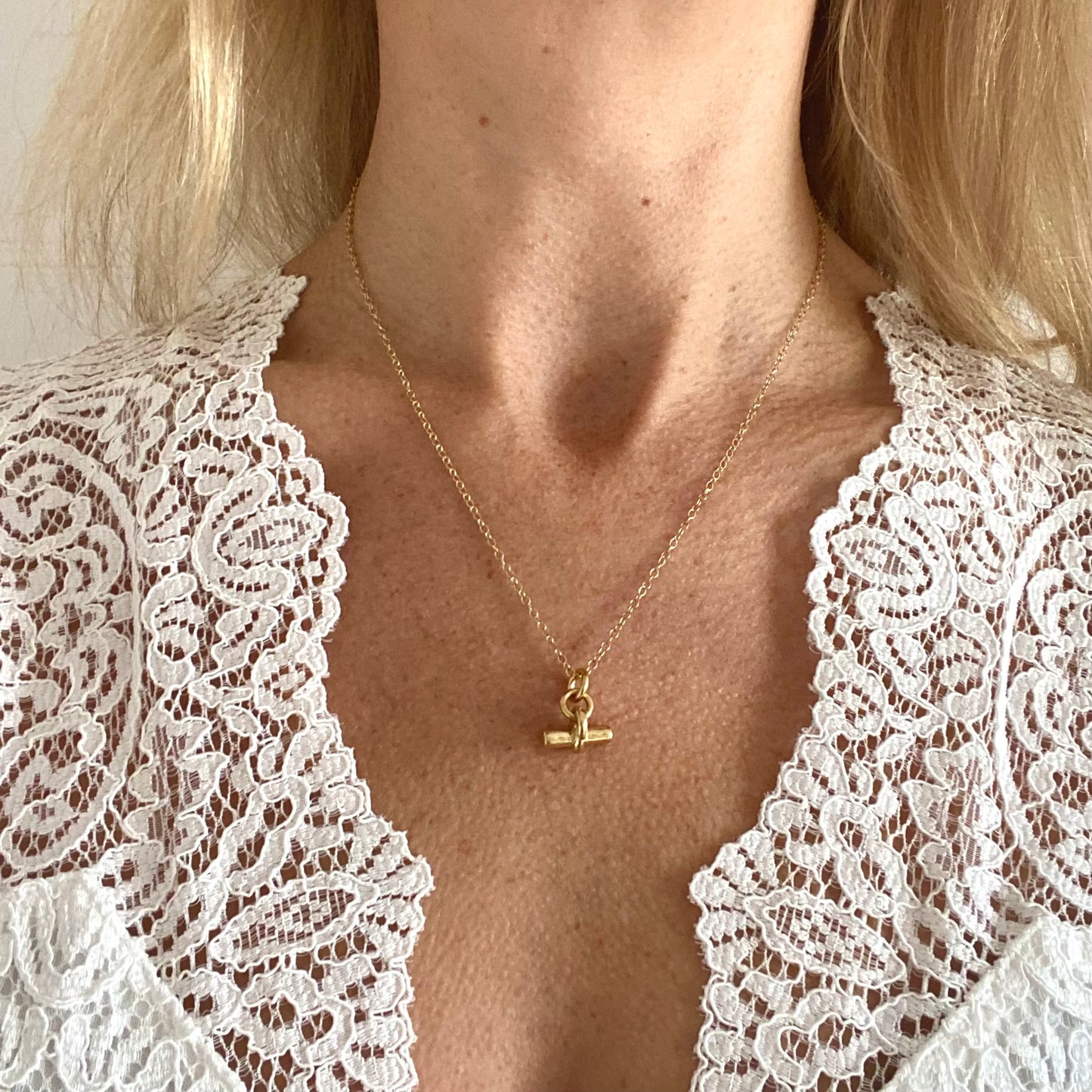 Gold Vermeil - Mini T-Bar Pendant