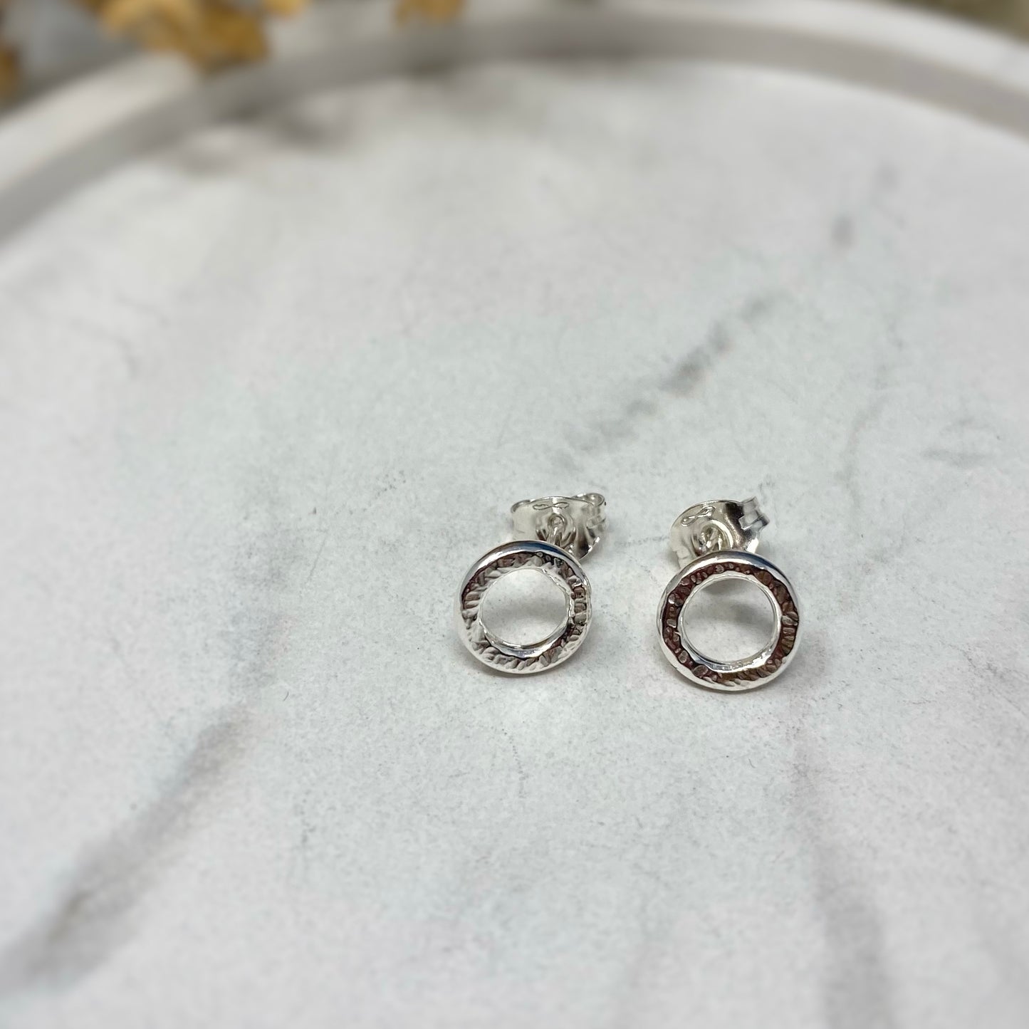 Studs - Hammered Circles