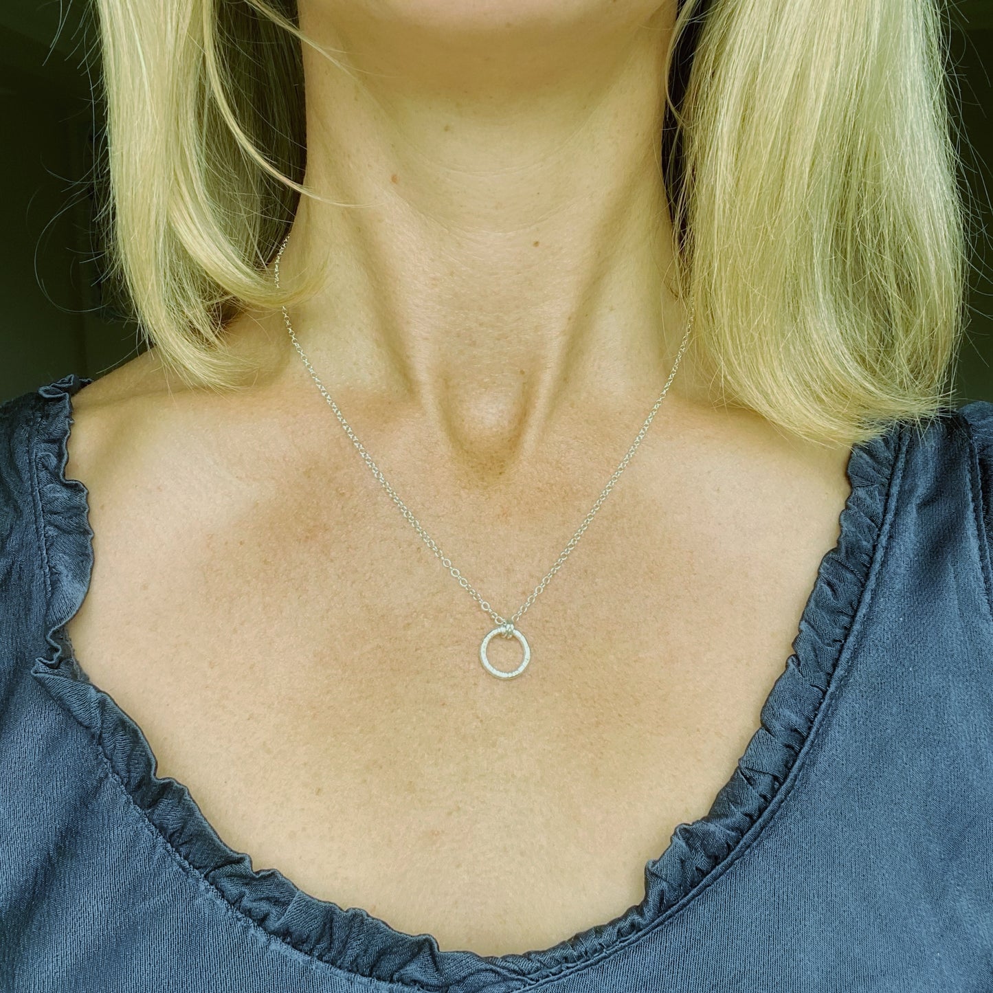 Halo Pendant - Hammered