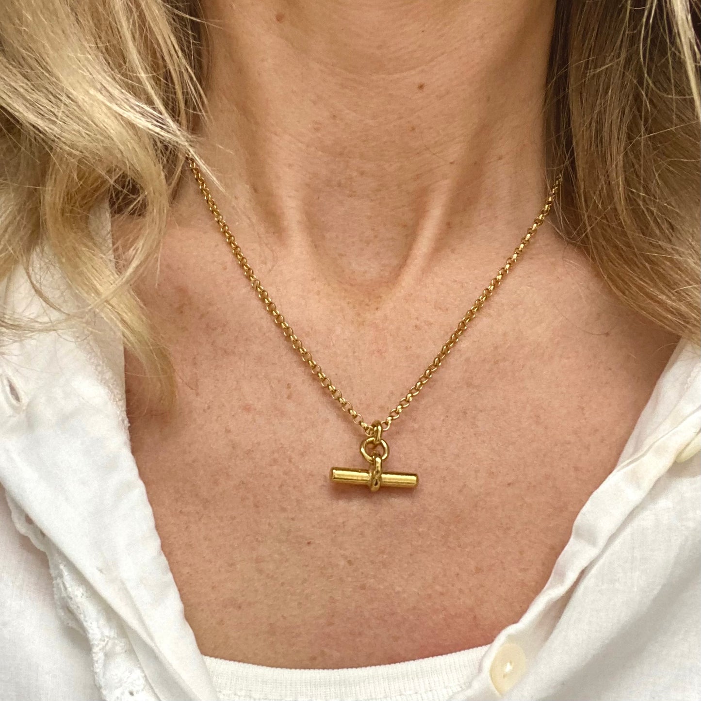 Gold Vermeil - T Bar Pendant