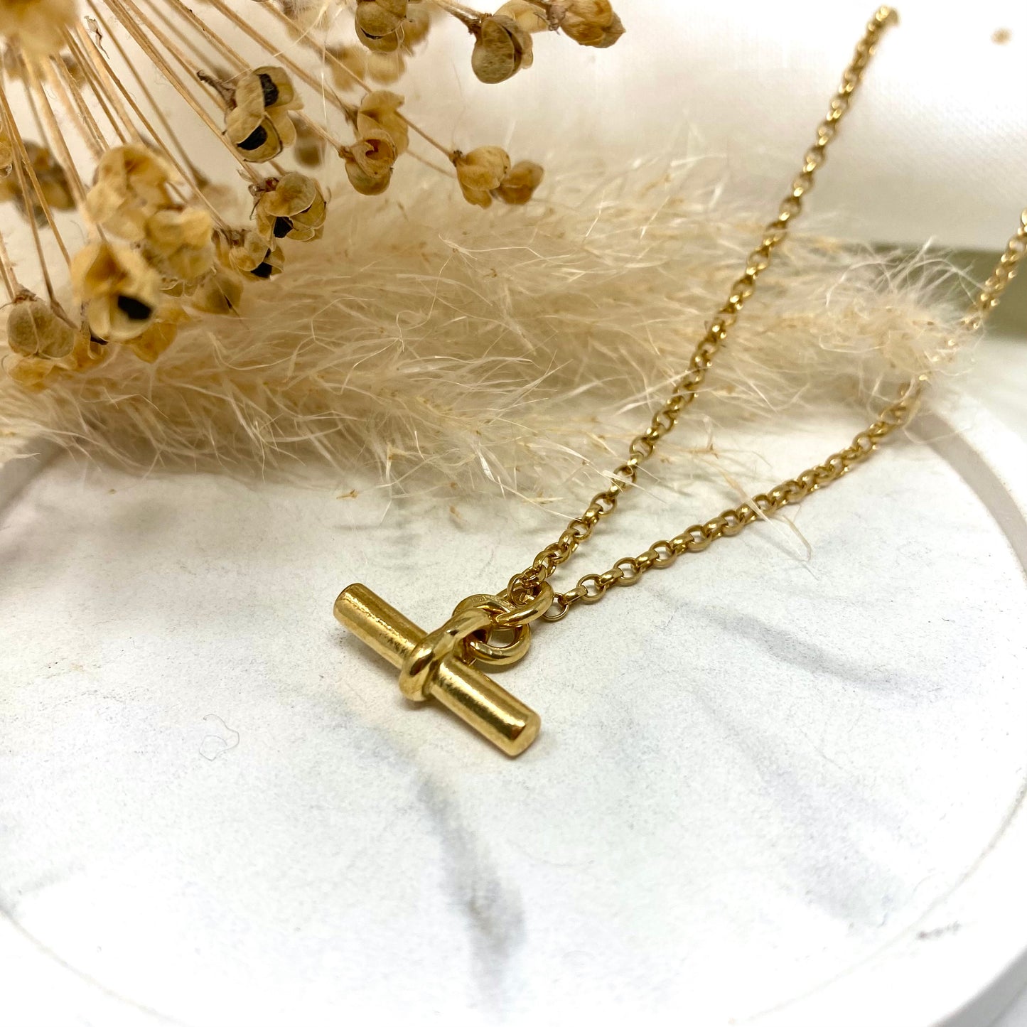 Gold Vermeil - T Bar Pendant