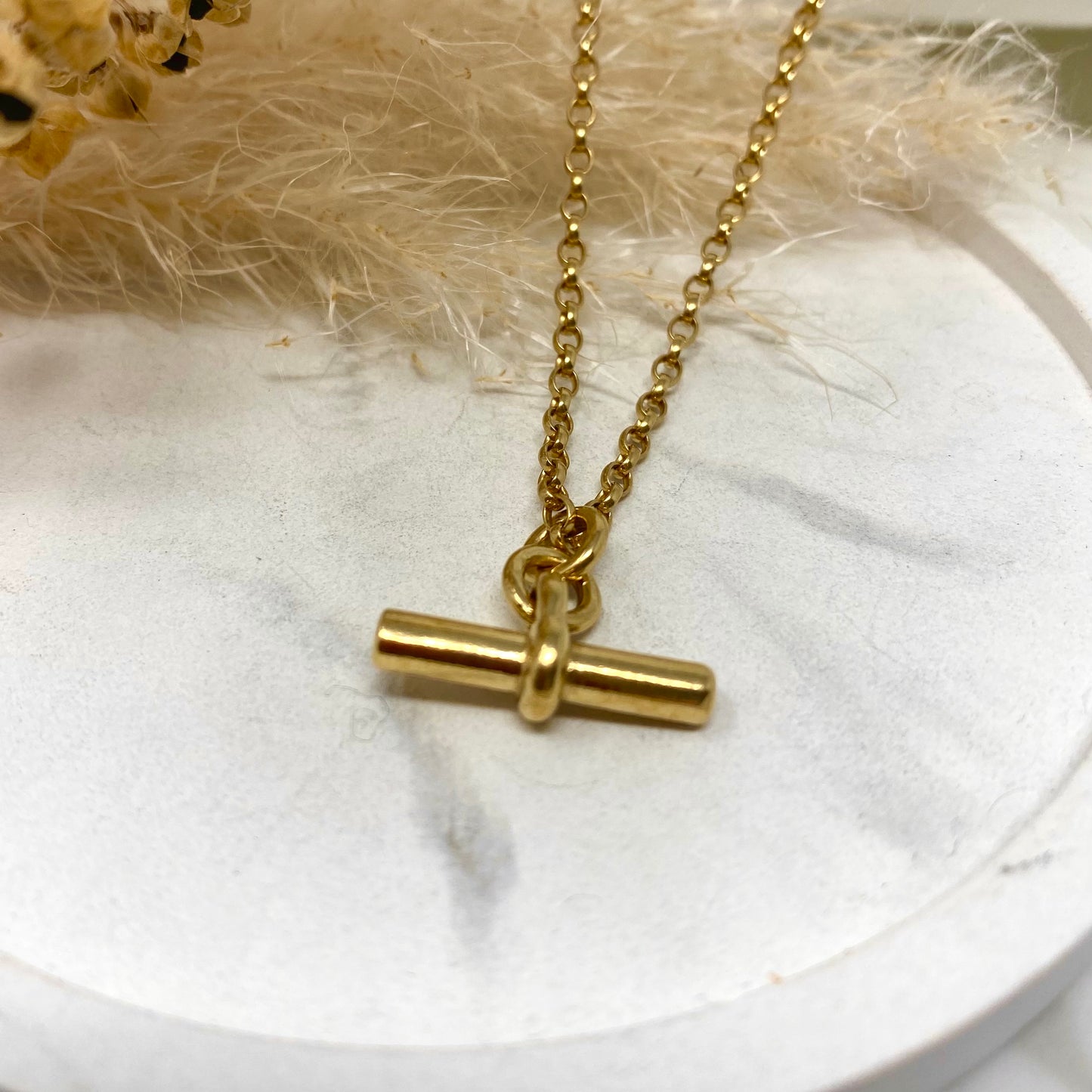 Gold Vermeil - T Bar Pendant