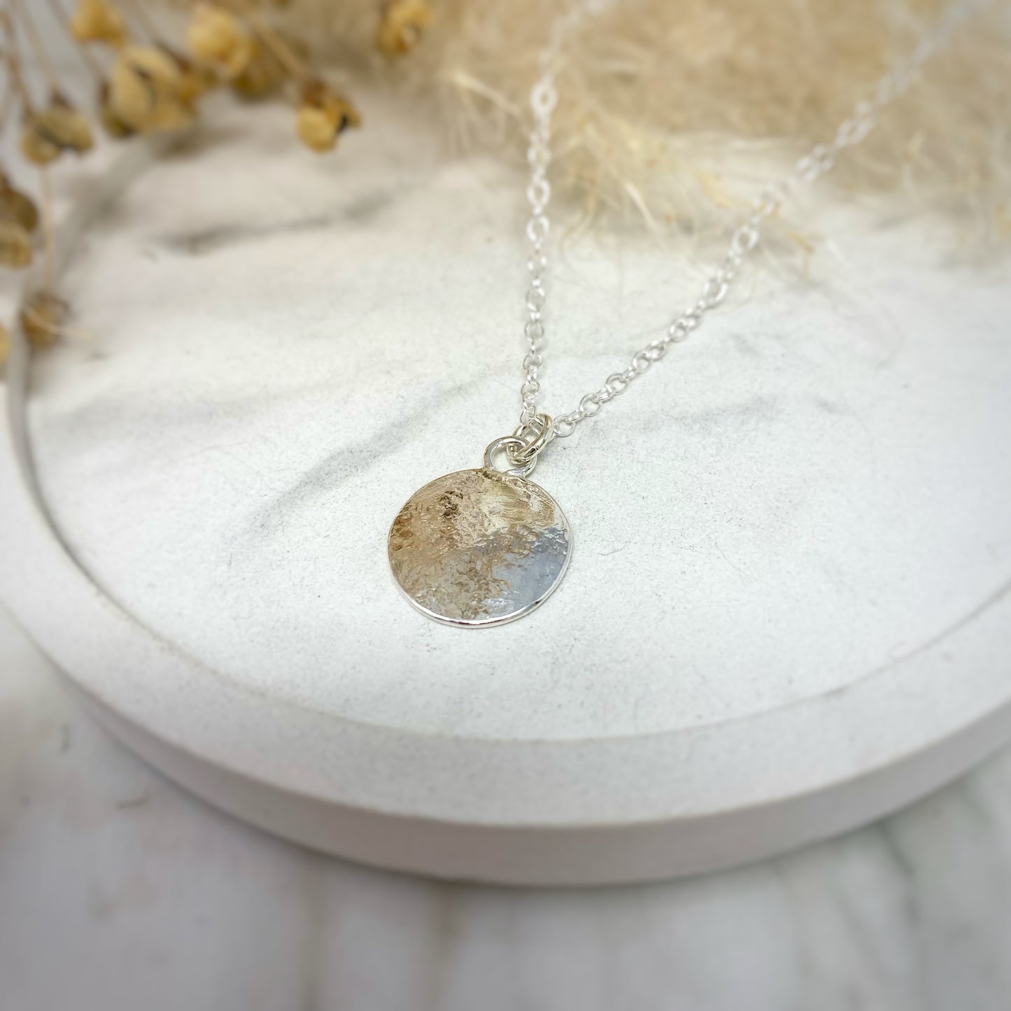 Full Moon - Mini Textured Pendant