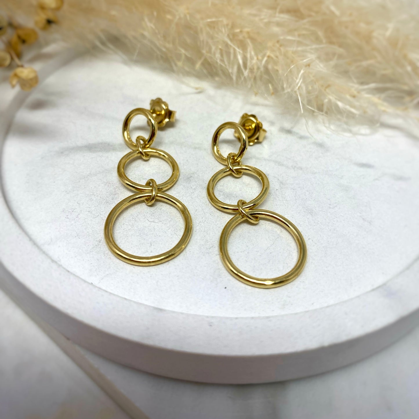 Gold Vermeil Trio Orbit Earrings