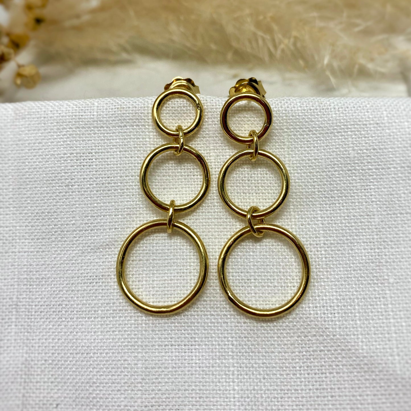 Gold Vermeil Trio Orbit Earrings