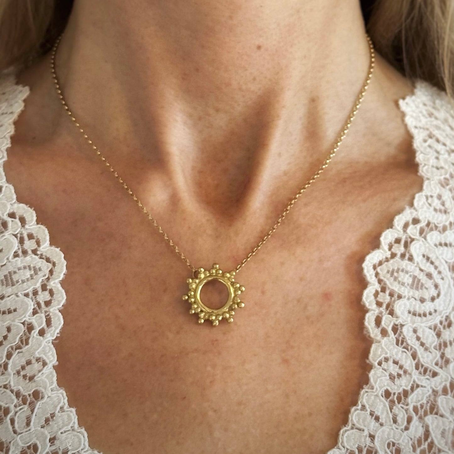 Gold Vermeil Full Sunbeam Necklace