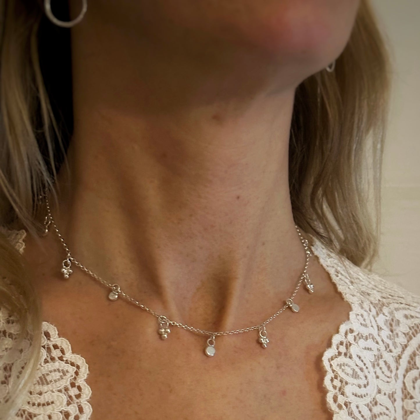 Moon & Sunbeam Dainty Necklace