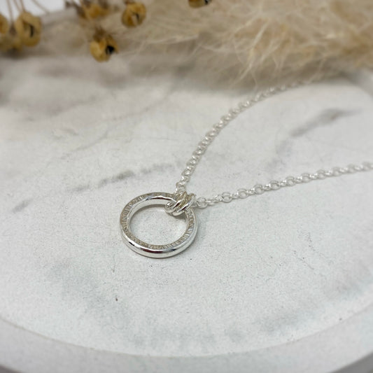 Halo Pendant - Hammered