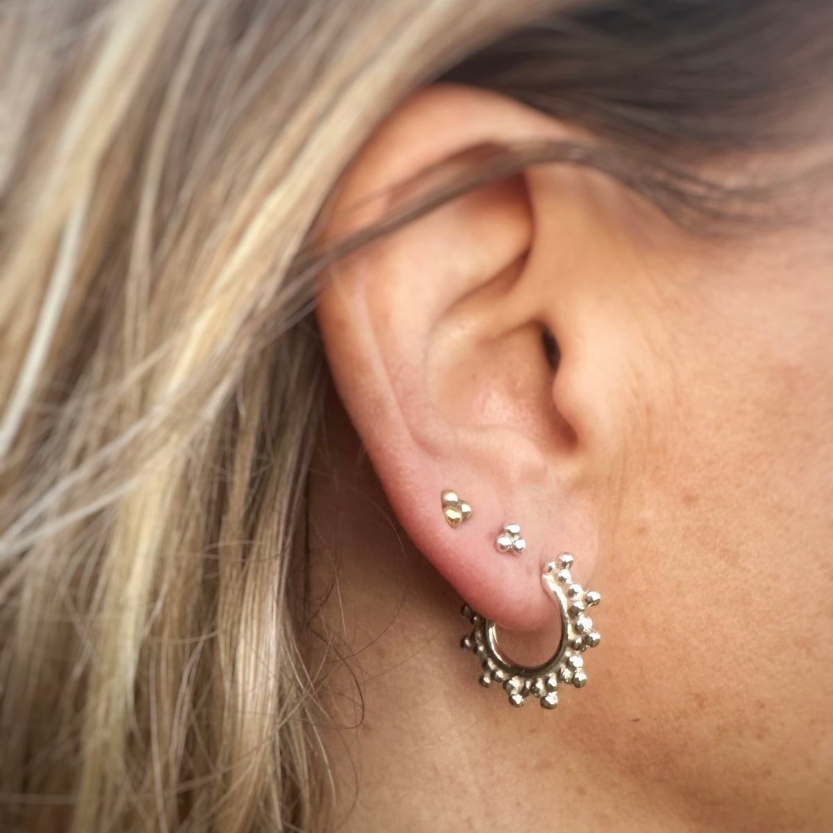 Sunburst Hoop Earrings