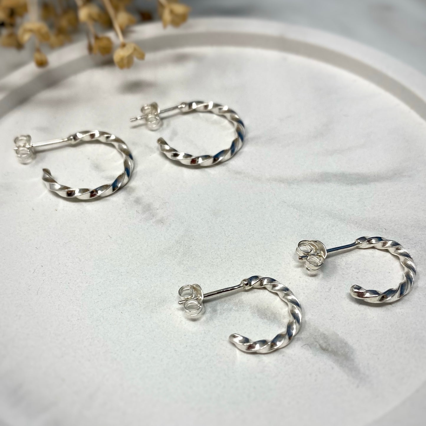Dainty Twist Hoops - Mini