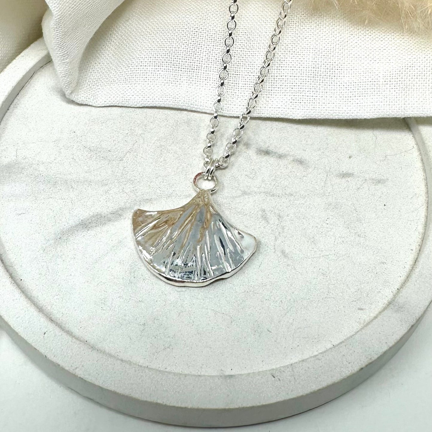 Ginkgo Leaf Pendant Necklace