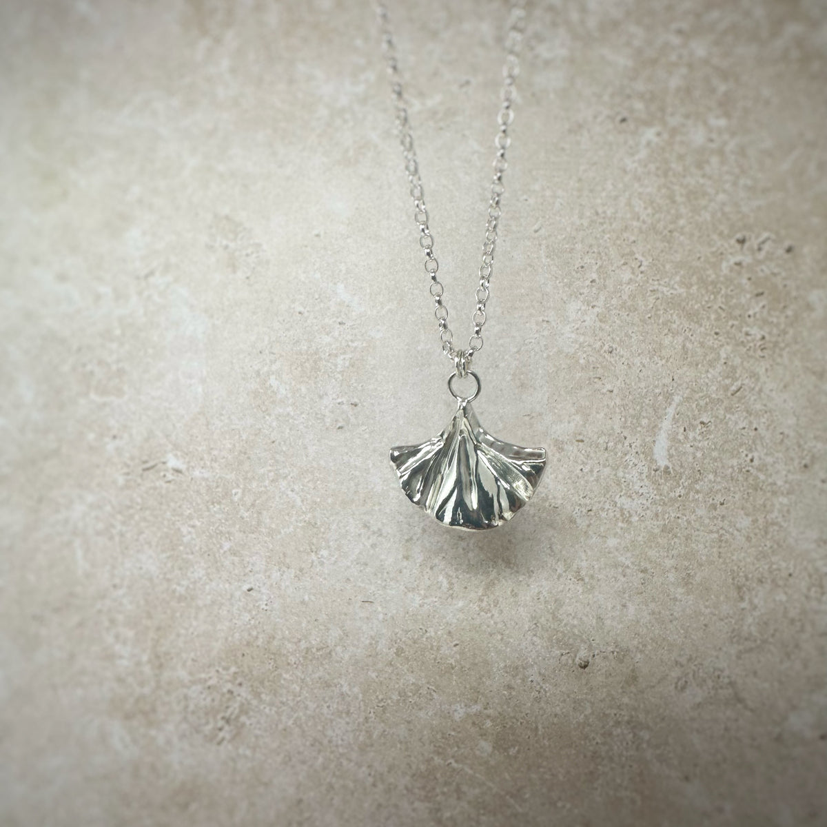 Ginkgo Leaf Pendant Necklace