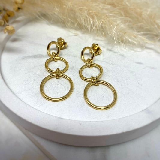 Gold Vermeil Trio Orbit Earrings