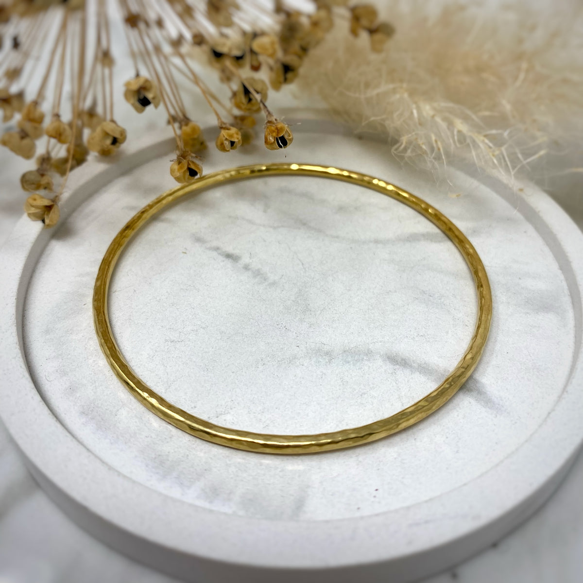Gold Vermeil Hammered Bangle