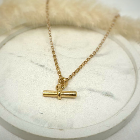 Gold Vermeil - T Bar Pendant