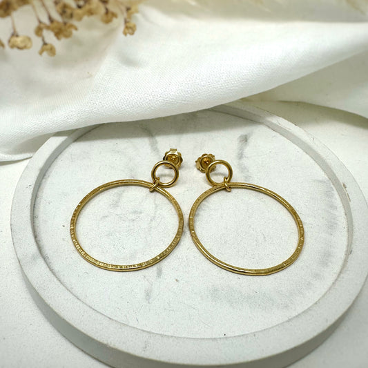 Gold Vermeil - Duo Orbit Mega Earrings