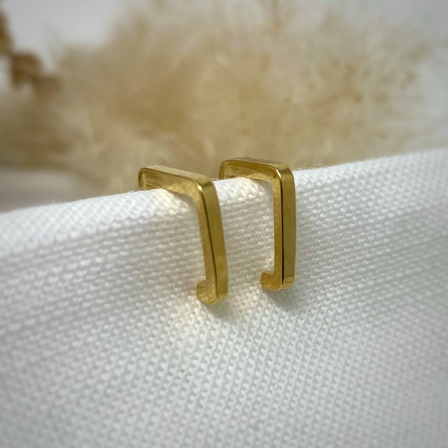 Gold Vermeil Deia Square Hoop Earrings