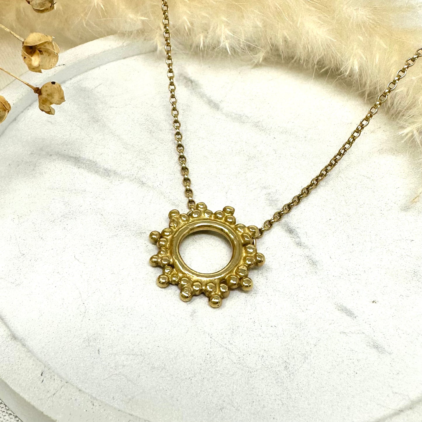 Gold Vermeil Full Sunbeam Necklace