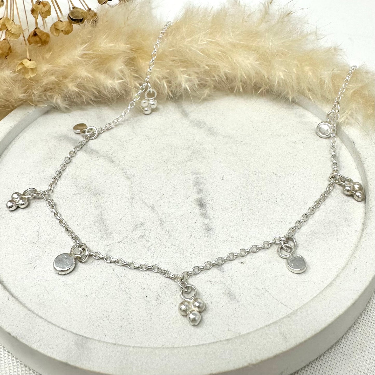 Moon & Sunbeam Dainty Necklace