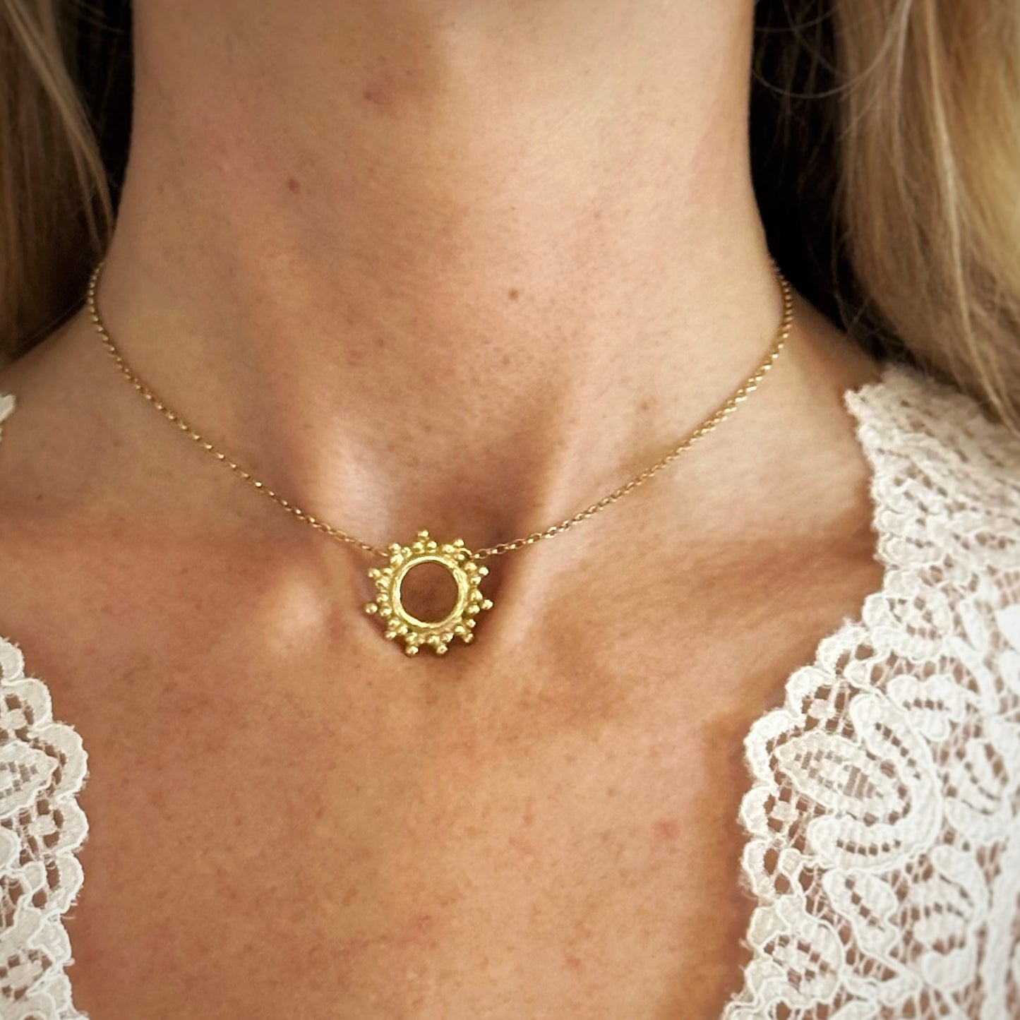 Gold Vermeil Full Sunbeam Necklace