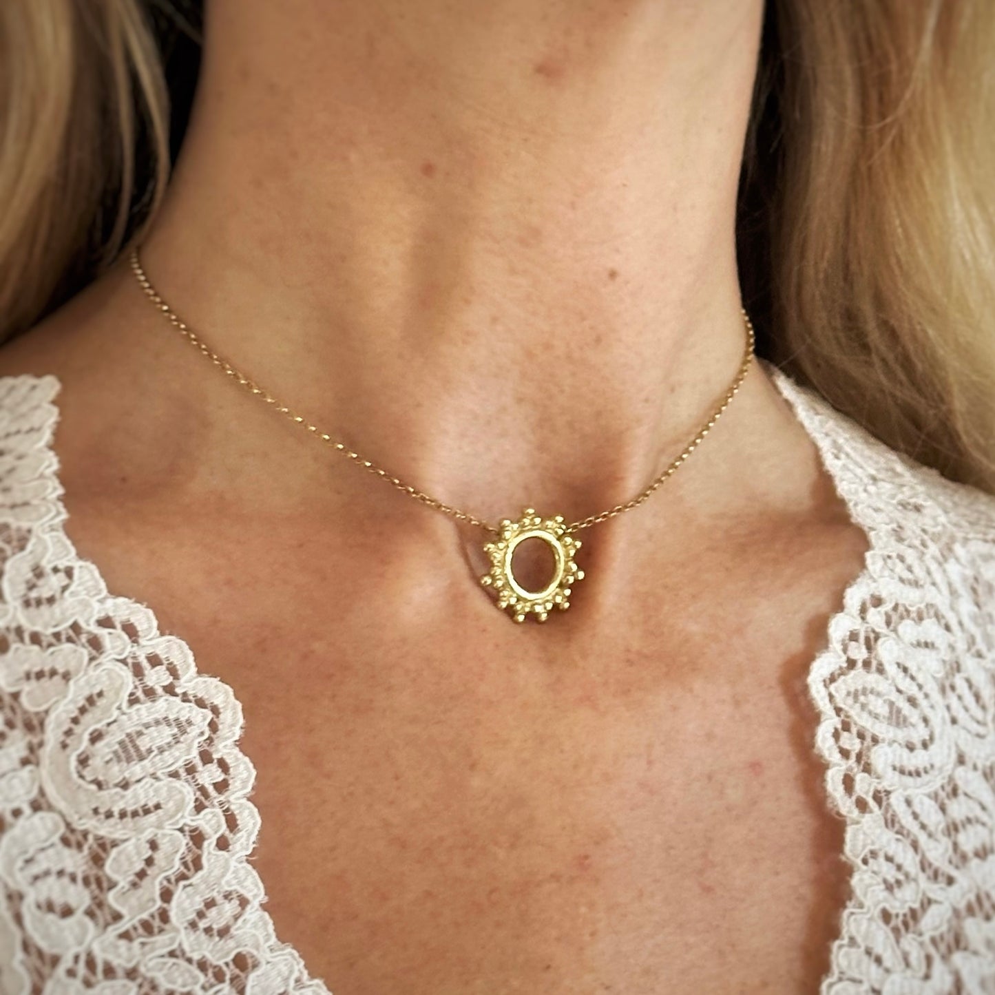 Gold Vermeil Full Sunbeam Necklace