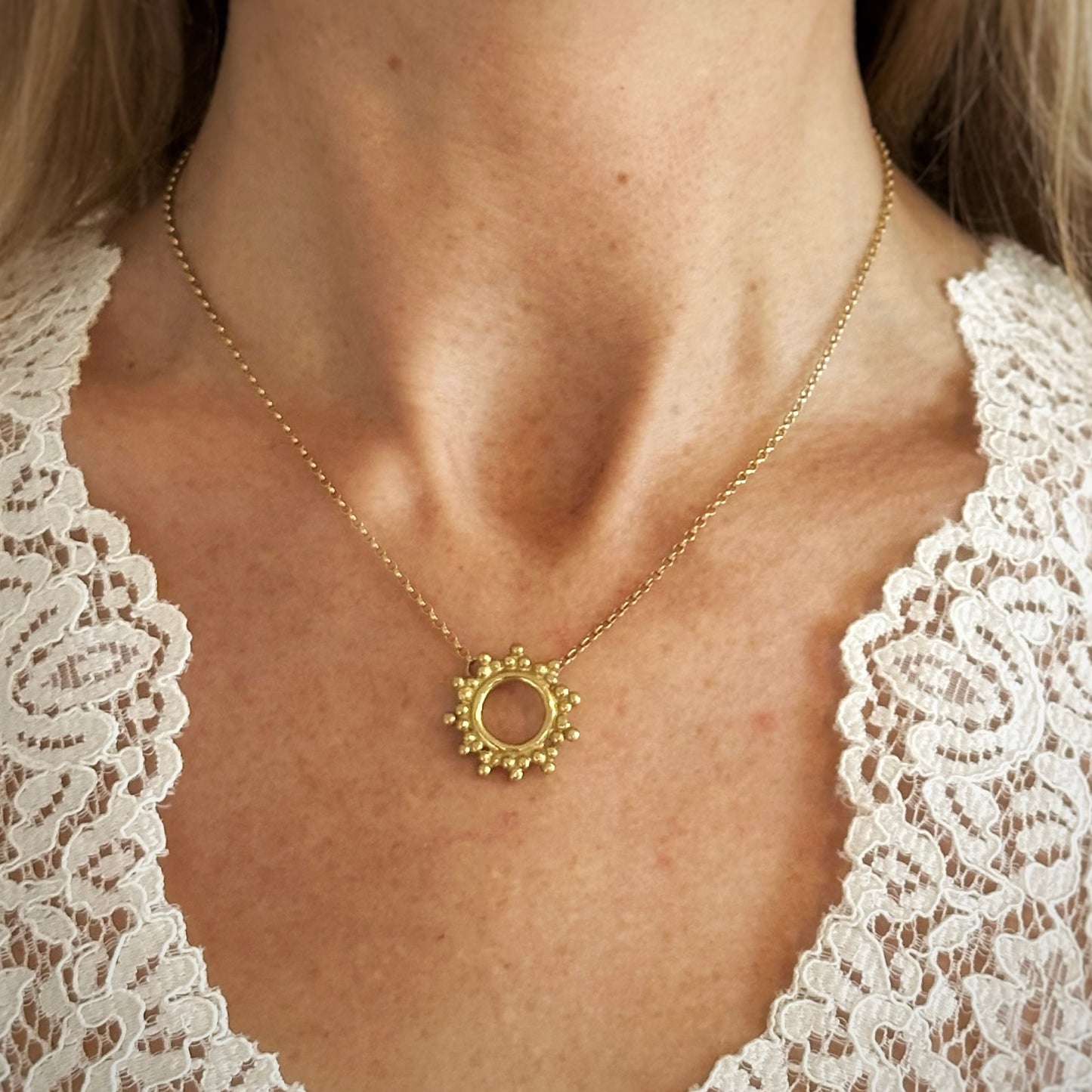 Gold Vermeil Full Sunbeam Necklace