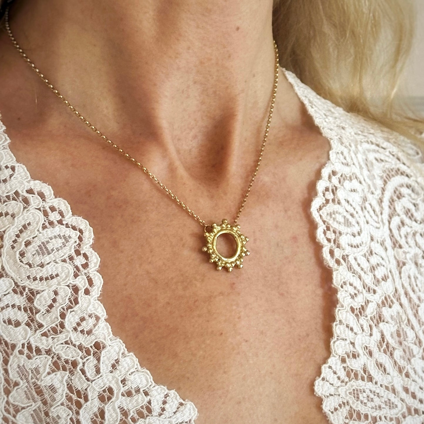 Gold Vermeil Full Sunbeam Necklace