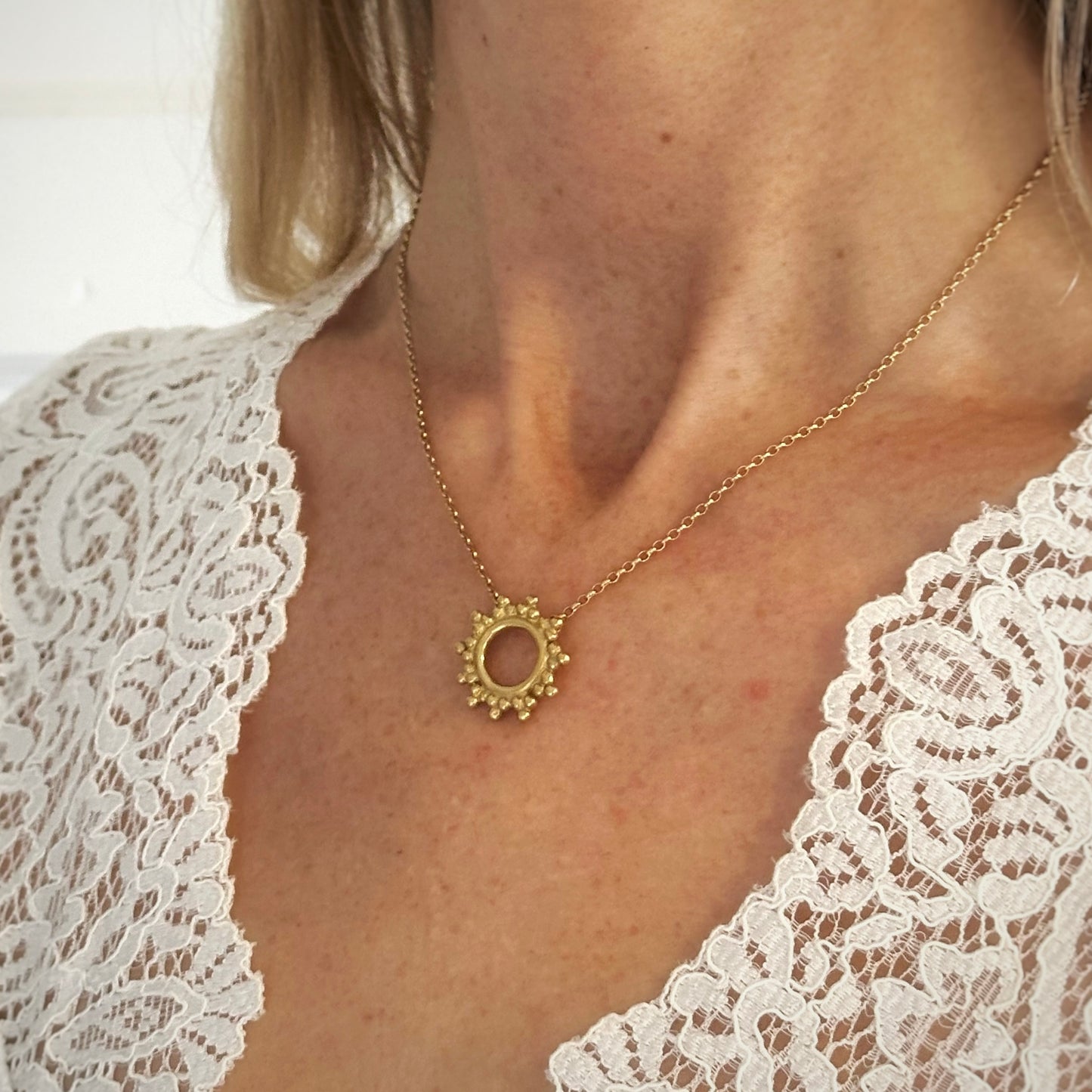 Gold Vermeil Full Sunbeam Necklace