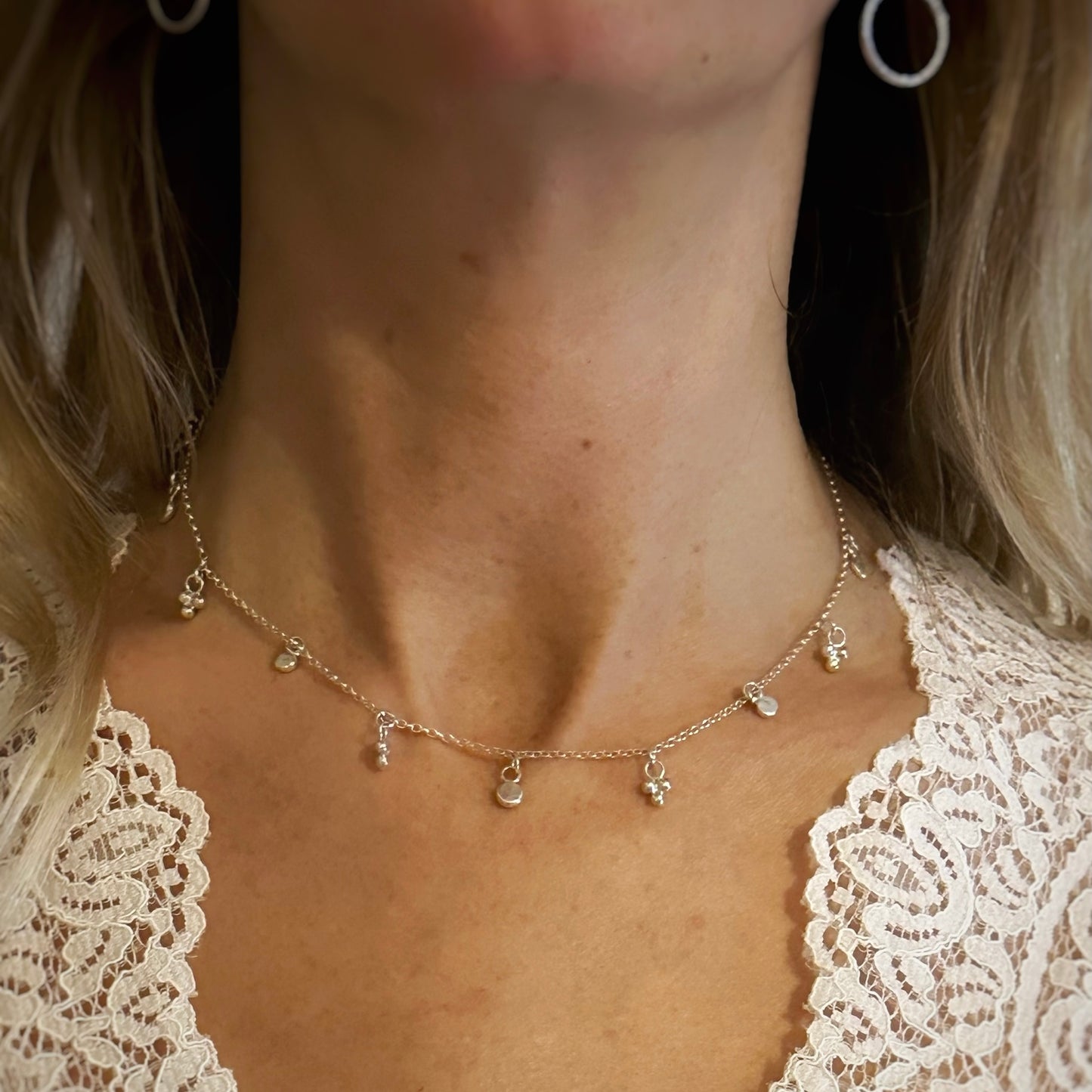 Moon & Sunbeam Dainty Necklace