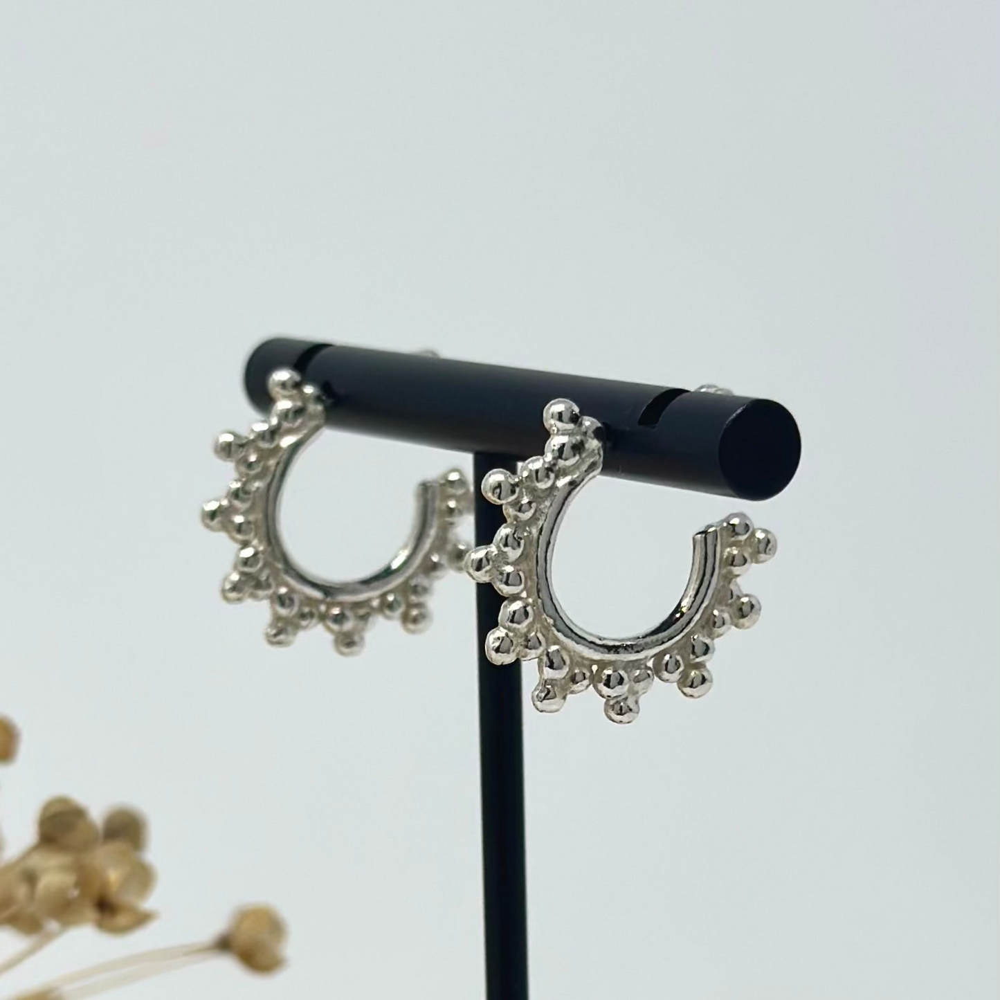 Sunburst Hoop Earrings