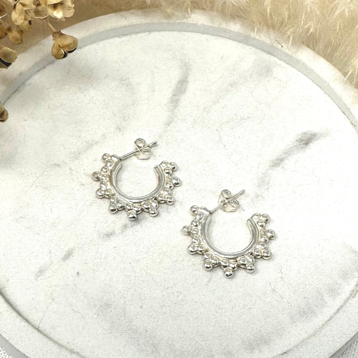 Sunburst Hoop Earrings
