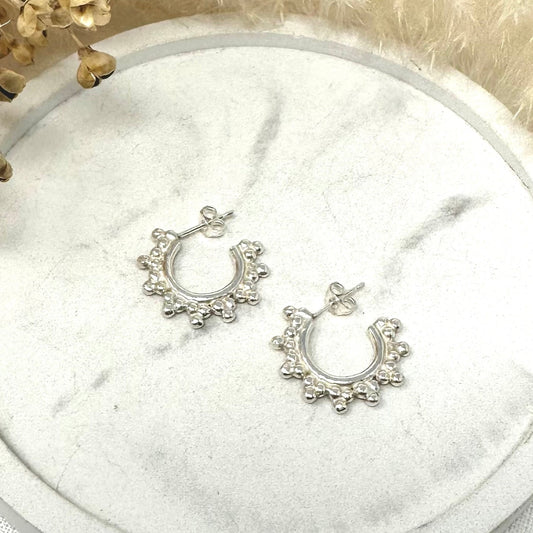 Sunburst Hoop Earrings